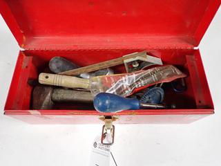 Tool Box c/w Hex Key Wrenches, Hand Drill, Etc.