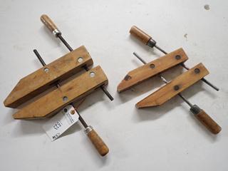 (2) Woodworking Hand Screw Clamps.