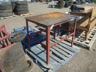 Steel Work Table 30 In W x 44 In L x 35 In H.