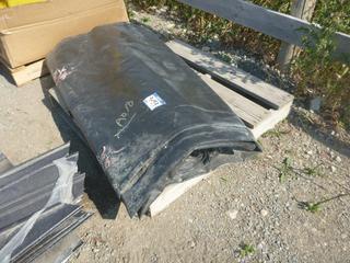 Partial Roll of Black Poly Ground Cover.