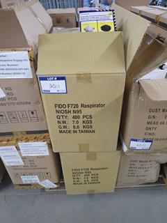 (2) Boxes of Fido No. F720 N95 Masks, 400 Per Box.