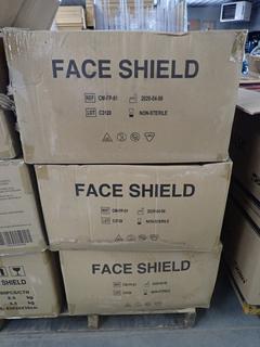 (3) Boxes of Protection Isolation Face Sheild Masks, 200 Per Box.