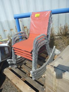 (4) Red Outdoor Rocking Chair, Model # HTS-2101PR.