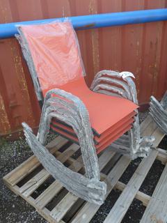 (4) Red Outdoor Rocking Chair, Model # HTS-2101PR.