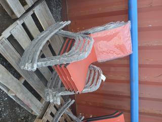 (4) Red Outdoor Rocking Chair, Model # HTS-2101PR.