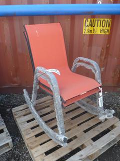 (2) Red Outdoor Rocking Chair, Model # HTS-2101PR.