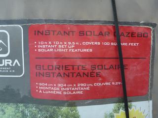 Ventura Instant Solar Gazebo Covers 100 Sq Ft. 10 Ft x 10 Ft x 9.5 Ft.