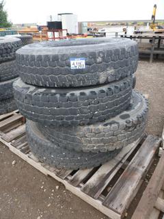 (4) Goodyear G2 44 Tires 11 R22.5 M+S.