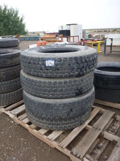 (4) Goodyear G2 44 Tires 11 R22.5 M+S.