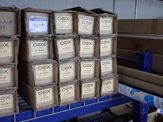 (16) Boxes of Cox Door Components Rail STL, Bright White.