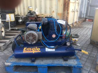 Emglo Air Compressor, (1) Oxygen Tank and (1) Acetylene Tank.
