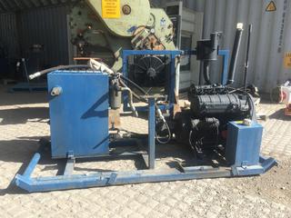 Skid Mounted Lombardini 3 Cylinder Diesel Engine Driver Hydraulic Pump Unit, S/N 2868358.