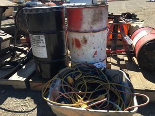 Propel Hi Temp Lithium Grease 120 lb., Spill Compound, Grease Container and Extension Cords.