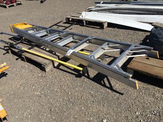 Werner 8 Ft. Aluminum Step Ladder, (2) Task Quick Support Rods Max 50 Kg and 54 In Metal Ladder.