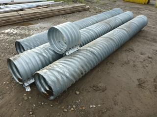 (3) Galvanized Twister Culverts 12 Ft x 16 In and (2) Connectors.