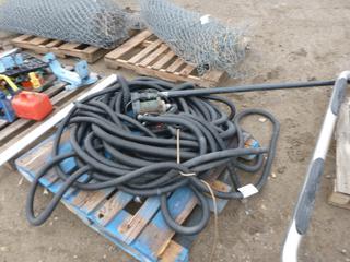 Automatic 115 Volt Sump Pump w/ Discharge Pipe and Hose.