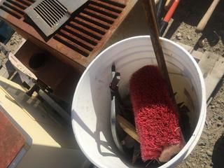 Ritchie Fountains Automatic Waterer, Small Gas Furnace, Garden Weasel Pieces and Pitch Fork End.