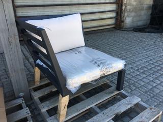 Unused Laguna Corner Element Grey Cushion and Charcoal Frame.