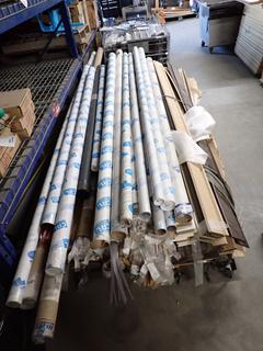 Assorted CRL Tubes & Flooring Pieces.