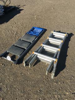 Cosco 3 Ft. Step Ladder w/ Platform and Little Giant Folder Ladder Type 1A.