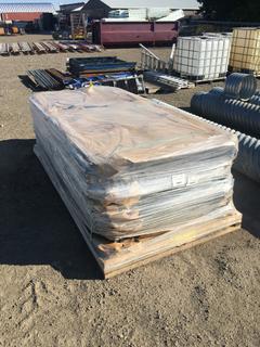 Pallet of Fence Panels MT 8 Ft L x 4 Ft H, 5/8 In x 18 GA Black. *Damaged*