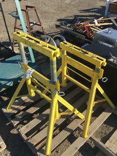 (2) Sumner Pro Roll Adjustable Pipe Stands. *Aluminum Wheels Missing*