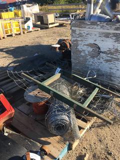 Quantity of Chicken Wire, Page Wire, Baler Twine and Potato Sifter.