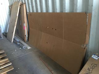 (3) Sheets of Clear Plexi Glass 4 Ft x 8 Ft x 1/8 In. *Damaged*
