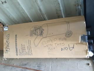 Air Compressor 20 Gal 2 Hp c/w Copper Pipe.