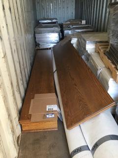 Oak Wall Mount Serving Board 2 Pc w/ Drawers 10 Ft 6 In x 21 In W.