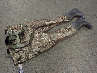 Woods Camo Hipwaders, Size 10.