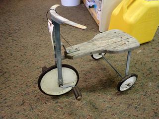Small Wooden Tricycle.