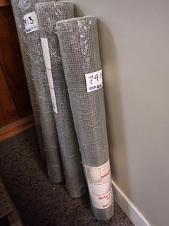(2) Rolls of Metal Hardware Cloth, 1/4 In. x 1/4 In. Mesh.