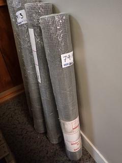 (2) Rolls of Metal Hardware Cloth, 1/4 In. x 1/4 In. Mesh.