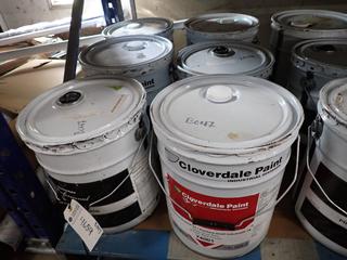 (6) Assorted 5 Gallon Pails of Paint.