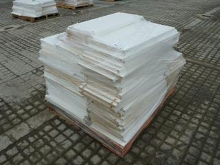 Assorted White Melamine, Approx. 29 x 12 In - 27 x 14 In.