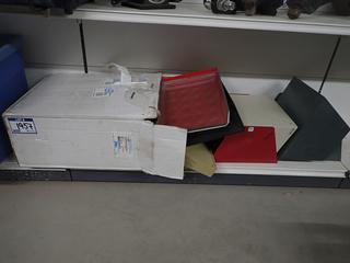 Assorted Office Supplies, Cardstock Holders, File Holders, Etc.