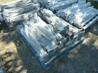 Quantity of Grey Metal Table Legs, 40 1/4 x 2 In.