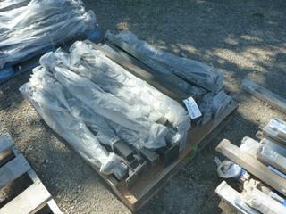 Quantity of Grey Metal Table Legs, 40 1/4 x 2 In.