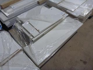 Assorted Melamine Shelf Pieces, Approx. 23 x 14 In - 47 x 14 In.