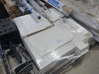 Assorted Drawer Fronts (Approx. 18 x 5 In) and Melamine Pieces (Approx. 22 x 14 In, 20 x 19 In).