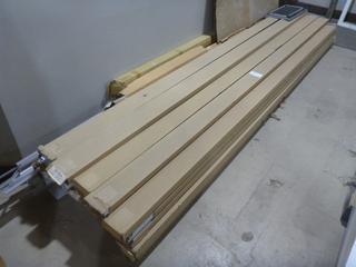 Quantity of White Metal Shelf Edge, Approx. 12 Ft.