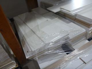 Assorted Sheets of Melamine, Approx. 47 x 14 In - 87 x 14 In.