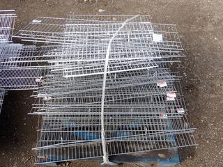 Assorted Wire Closet Shelving, Approx. 24 x 15 In, 16 x 12 In.