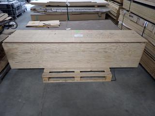 Wooden Crate of Assorted Sheets of Melamine.