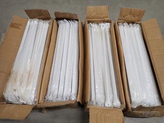 (4) Boxes of Powder Coat Braces, 55cmx15cmx13.5cm, Approx. 100pc Per Box.