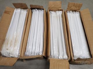 (4) Boxes of Powder Coat Braces, 55cmx15cmx13.5cm, Approx. 100pc Per Box.