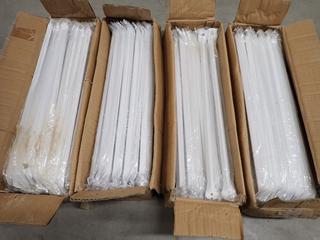 (4) Boxes of Powder Coat Braces, 55cmx15cmx13.5cm, Approx. 100pc Per Box.