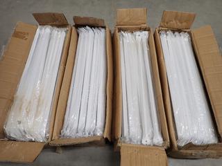 (4) Boxes of Powder Coat Braces, 55cmx15cmx13.5cm, Approx. 100pc Per Box.