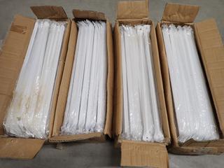 (4) Boxes of Powder Coat Braces, 55cmx15cmx13.5cm, Approx. 100pc Per Box.